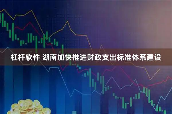 杠杆软件 湖南加快推进财政支出标准体系建设